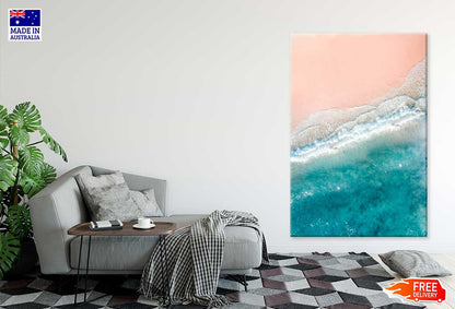 Clear Green Sea Waves on Sand Photograph Print 100% Australian Made