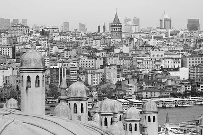 Istanbul Skyline B&W Photograph Print 100% Australian Made