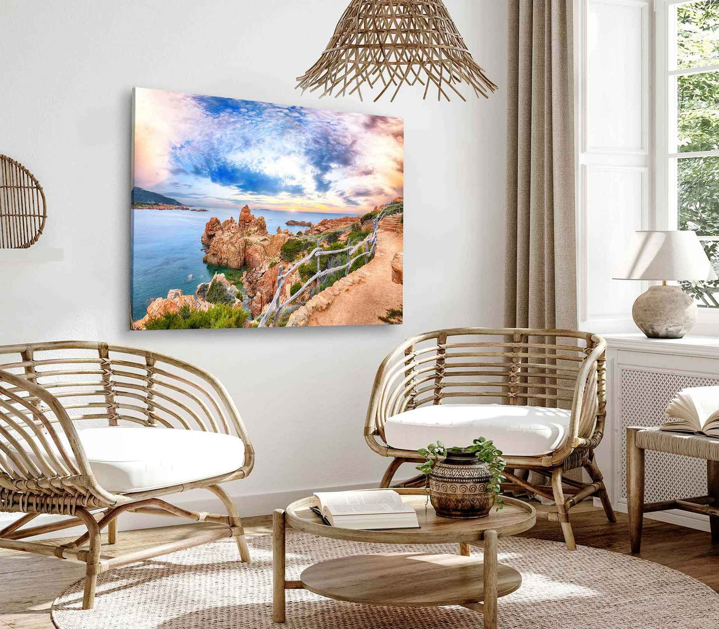Bella Home Popular Travel Destination Costa Paradiso Print Canvas Ready to hang