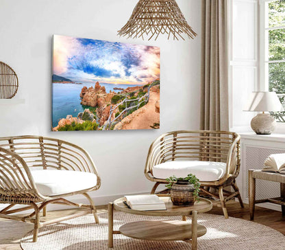Bella Home Popular Travel Destination Costa Paradiso Print Canvas Ready to hang