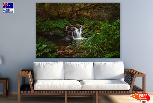Waterfall & Nature Trees Photograph Print 100% Australian Made
