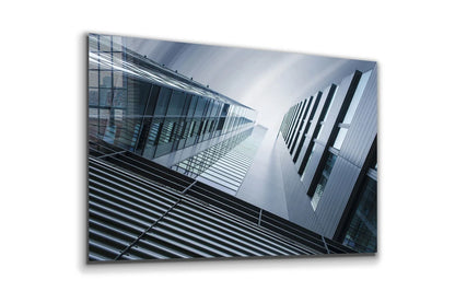 Building Below View Print Tempered Glass Wall Art 100% Made in Australia Ready to Hang