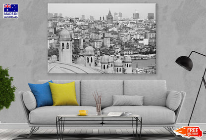 Istanbul Skyline B&W Photograph Print 100% Australian Made