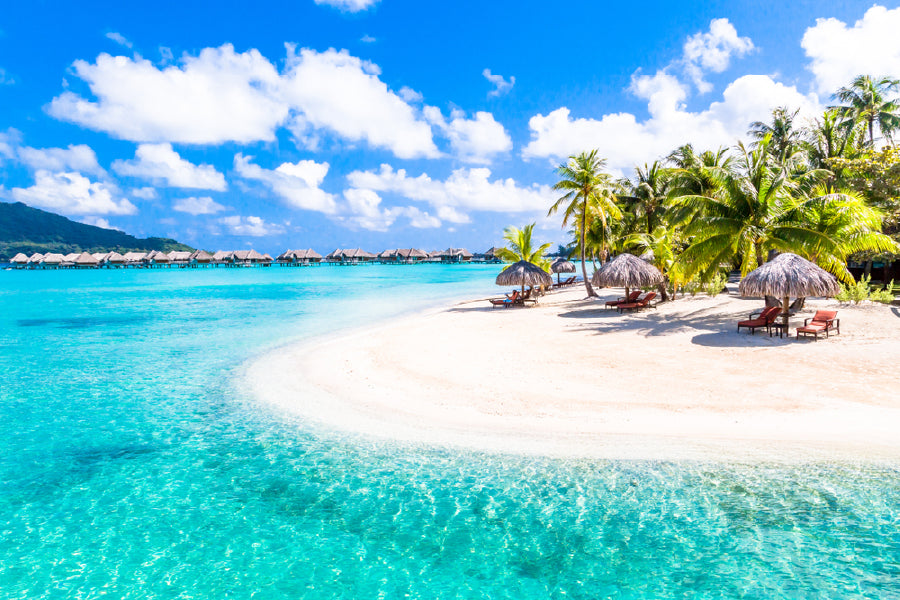 Bella Home Bora Bora Island View Polynesia Print Canvas Ready to hang