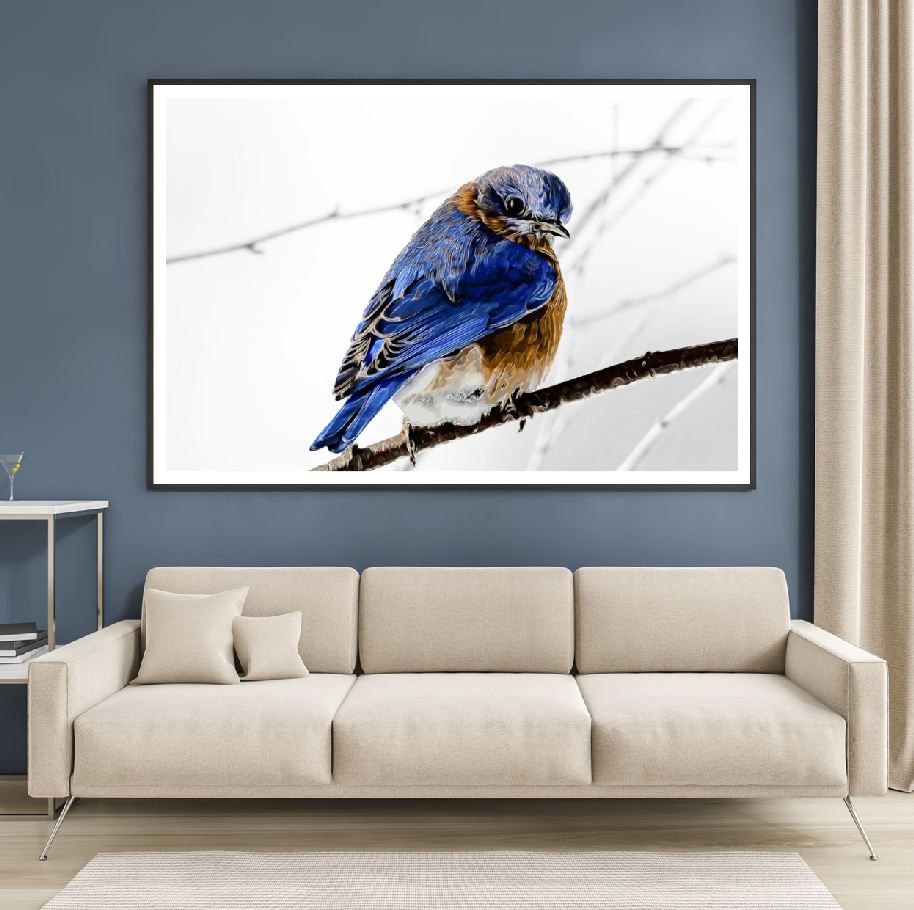 Bird on a Tree Photograph Home Decor Premium Quality Poster Print Choose Your Sizes