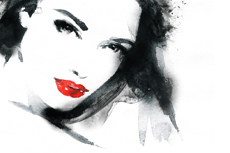 Makeup Woman Face Watercolor Painting Print 100% Australian Made