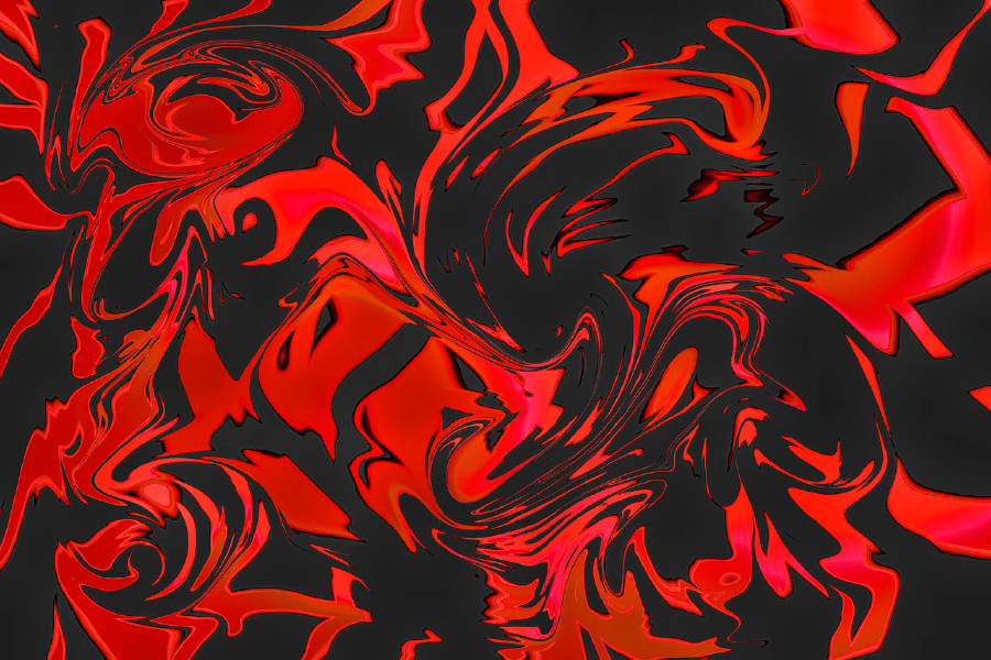 Black & Red Abstract Design Print 100% Australian Made