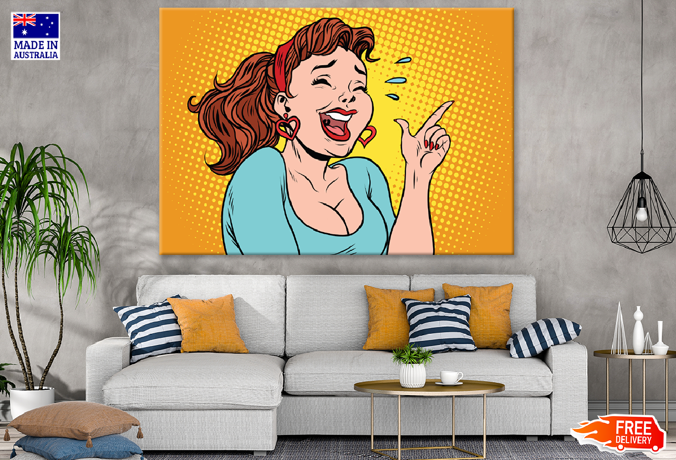 Girl Smiling Illustration Print 100% Australian Made