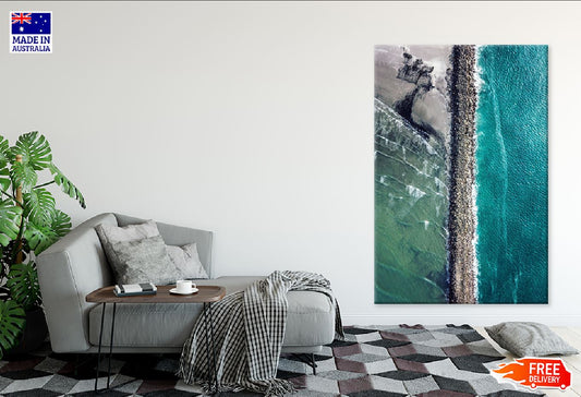 Columbia River & Ocean Aerial View Photograph Print 100% Australian Made