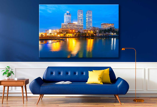 Bella Home Colombo City Skyline & Beira Lake Print Canvas Ready to hang