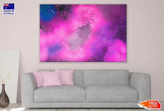 Pink Purple & Blue Abstract Design Print 100% Australian Made