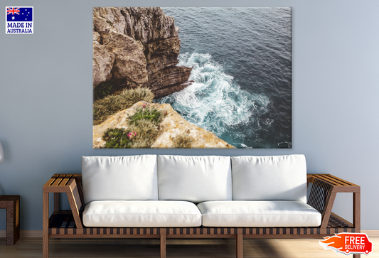 Rock On Sea Aerial View Photograph Print 100% Australian Made