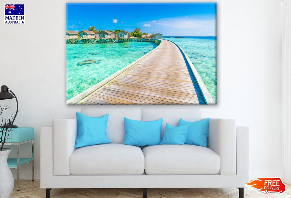 Wooden Pier Over Stunning Beach Photograph Print 100% Australian Made