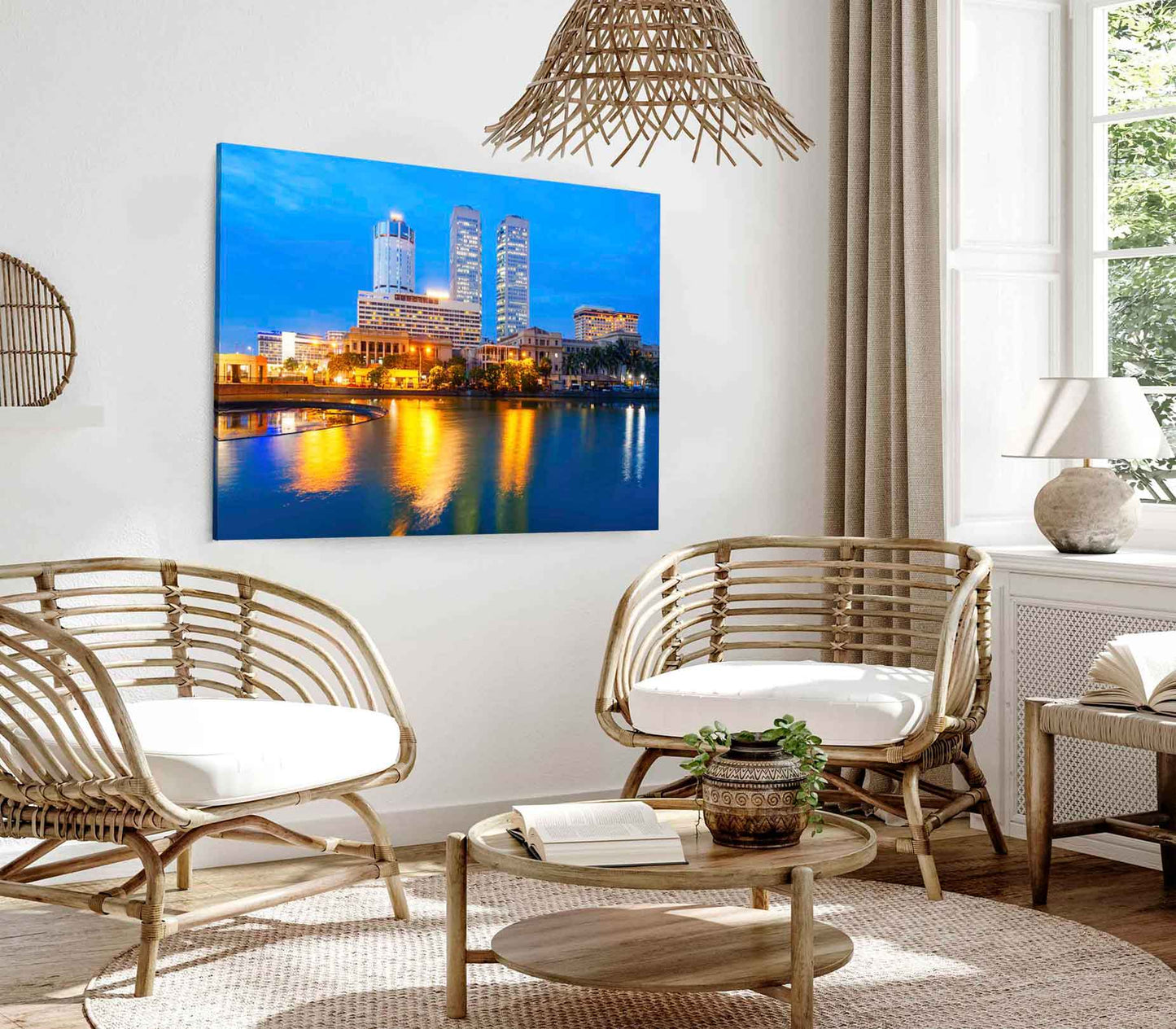 Bella Home Colombo City Skyline & Beira Lake Print Canvas Ready to hang
