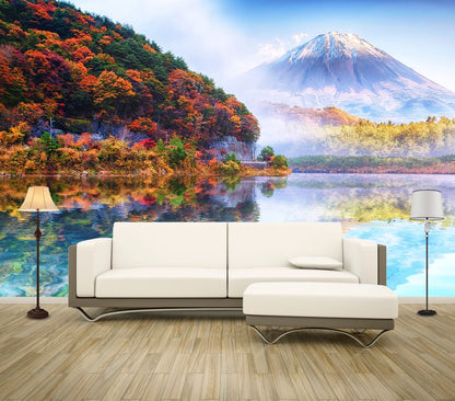 Wallpaper Murals Peel and Stick Removable Beach with Island View High Quality