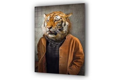 Tigerhead Abstract Print Tempered Glass Wall Art 100% Made in Australia Ready to Hang