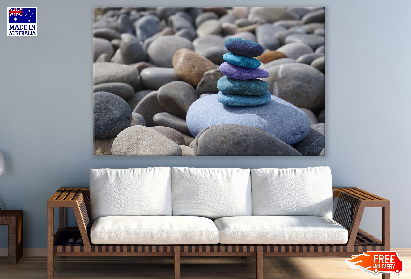 Zen Stones Closeup Photograph Print 100% Australian Made