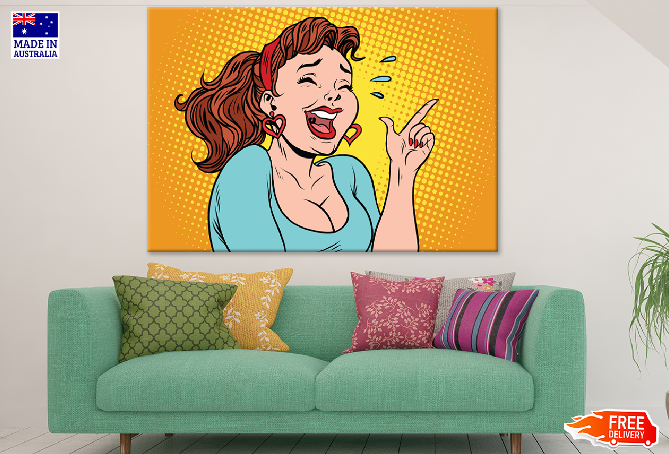 Girl Smiling Illustration Print 100% Australian Made