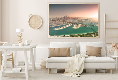 Palm Island Sunset Aerial View Photograph Home Decor Premium Quality Poster Print Choose Your Sizes