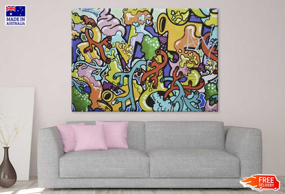 Colorful Art Abstract Design Print 100% Australian Made