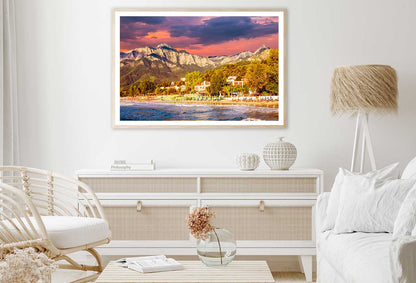 Sunset at Psili Ammos Beach View Photograph Home Decor Premium Quality Poster Print Choose Your Sizes