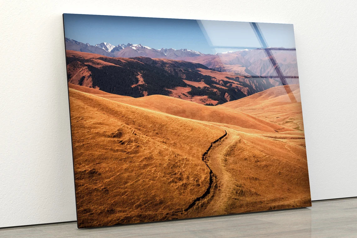 Mountain Road Scenery View Photograph Acrylic Glass Print Tempered Glass Wall Art 100% Made in Australia Ready to Hang