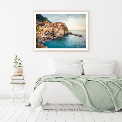 City Near Sea Scenery Photograph Home Decor Premium Quality Poster Print Choose Your Sizes