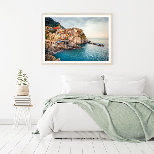 City Near Sea Scenery Photograph Home Decor Premium Quality Poster Print Choose Your Sizes