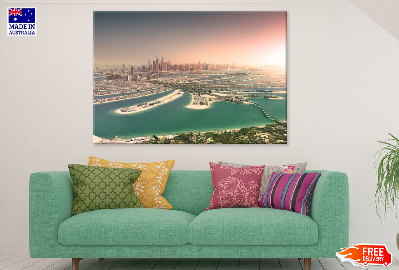 Palm Island Sunset Aerial View Photograph Print 100% Australian Made