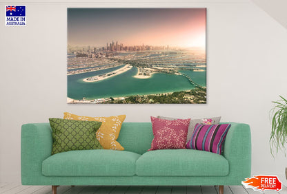 Palm Island Sunset Aerial View Photograph Print 100% Australian Made