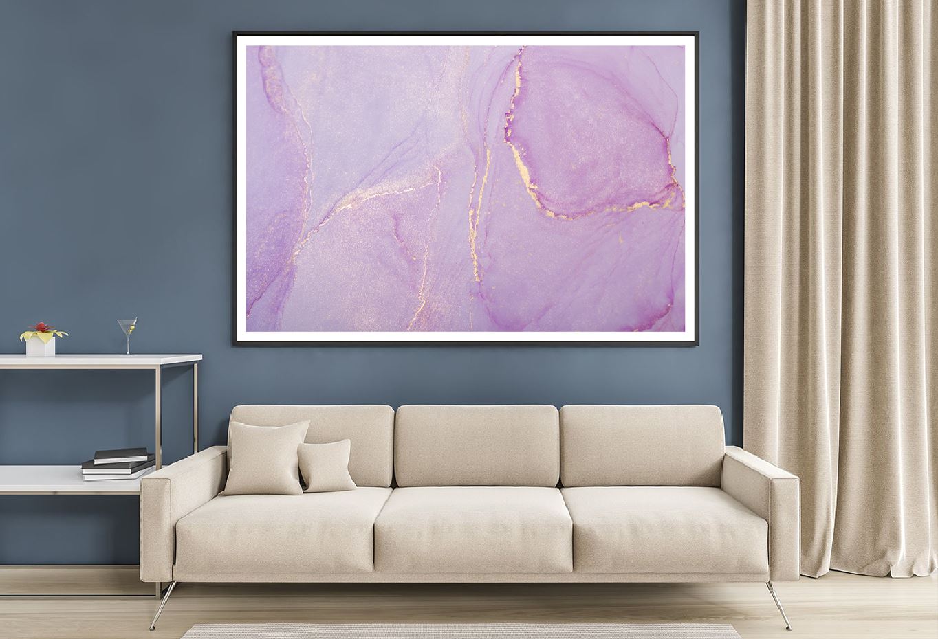 Pink & Gold Abstract Fluid Design Home Decor Premium Quality Poster Print Choose Your Sizes