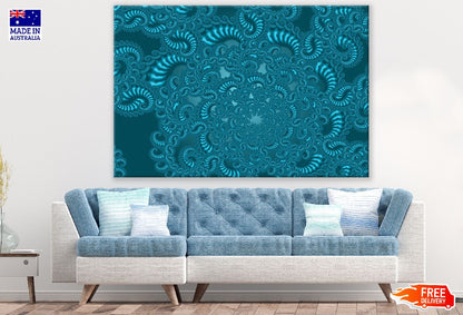 Blue Fractal Abstract Design Print 100% Australian Made