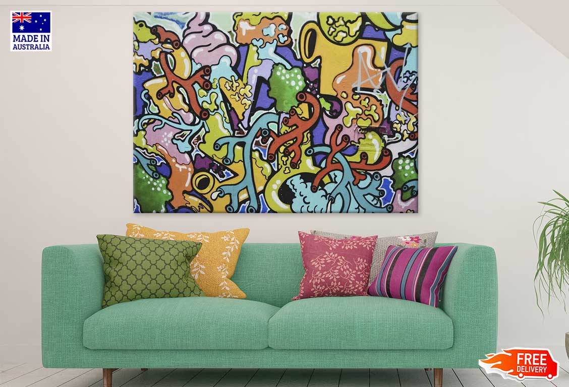 Colorful Art Abstract Design Print 100% Australian Made