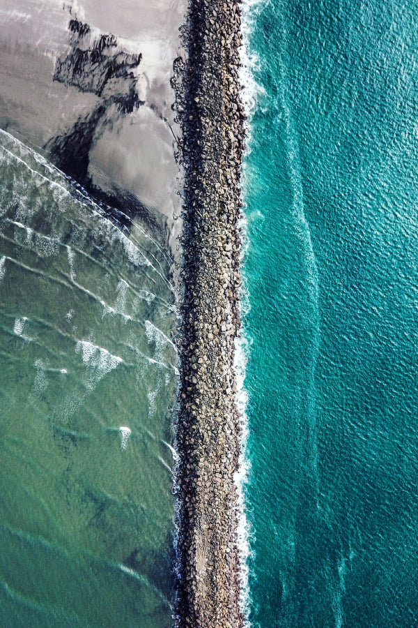 Columbia River & Ocean Aerial View Photograph Print 100% Australian Made