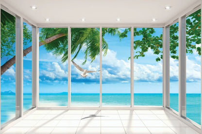 Sea Scenery View from Window View Home Decor Premium Quality Poster Print Choose Your Sizes