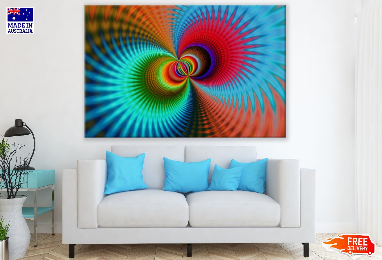 Colorful 3D Abstract Design Print 100% Australian Made