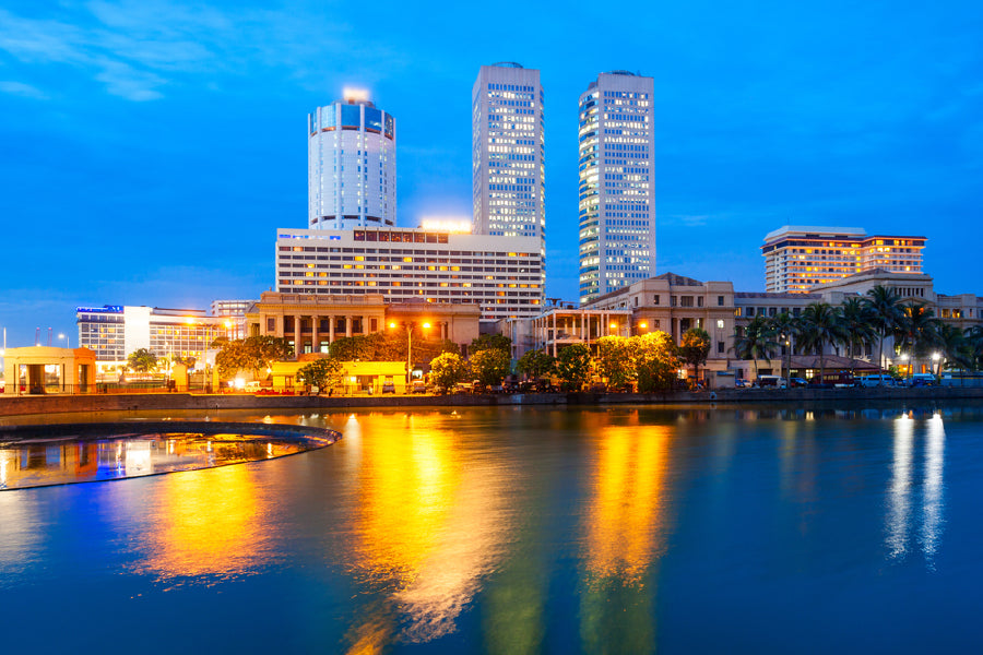 Bella Home Colombo City Skyline & Beira Lake Print Canvas Ready to hang