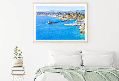 Beach Coast of Nice View Photograph France Home Decor Premium Quality Poster Print Choose Your Sizes