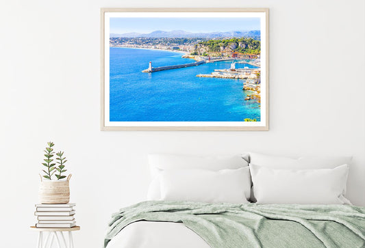 Beach Coast of Nice View Photograph France Home Decor Premium Quality Poster Print Choose Your Sizes