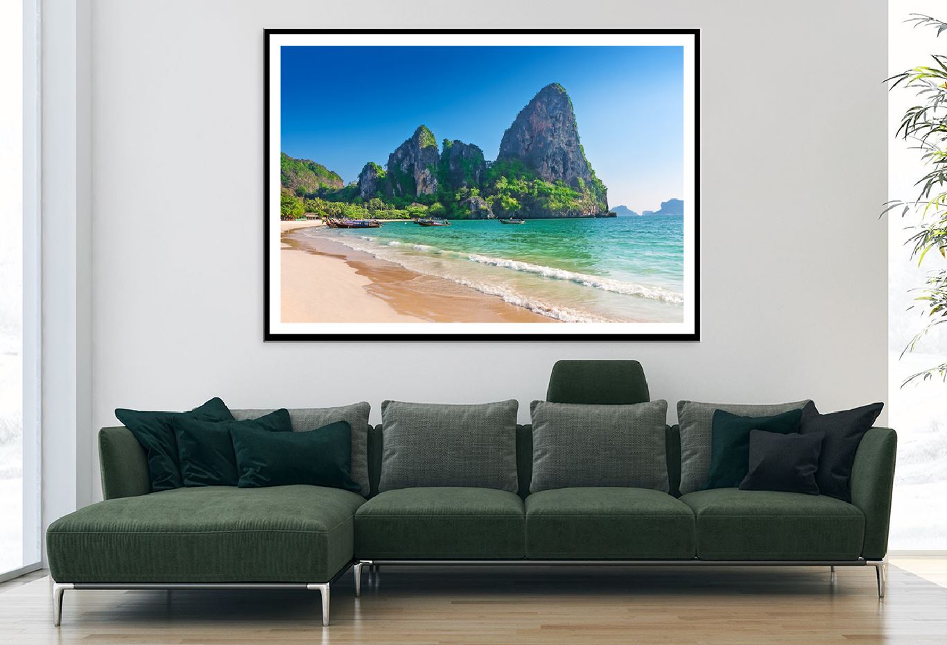 Railay Beach View Photograph Krabi Thailand Home Decor Premium Quality Poster Print Choose Your Sizes