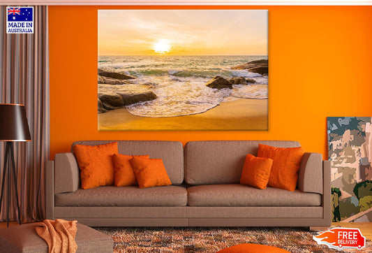 Rocky Beach Sunset Photograph Print 100% Australian Made