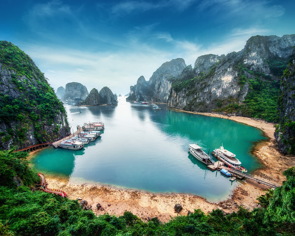 Stunning River with Boats Scenery Home Decor Premium Quality Poster Print Choose Your Sizes