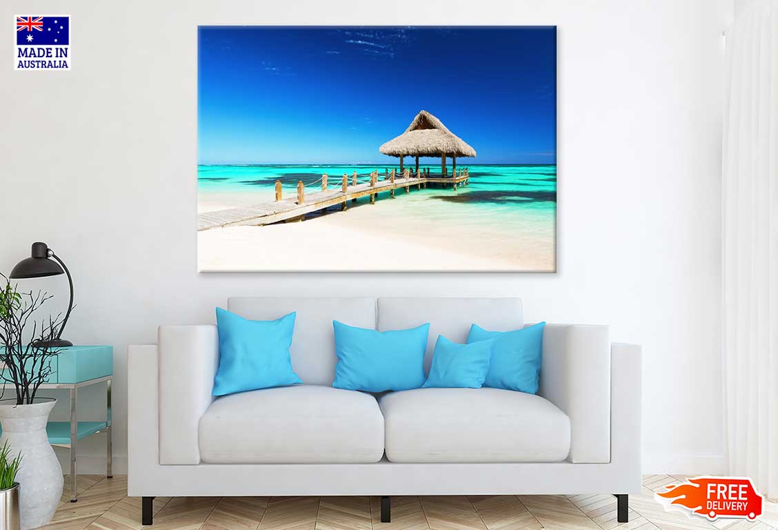 Gazebo on Andy Beach Photograph Punta Cana Print 100% Australian Made