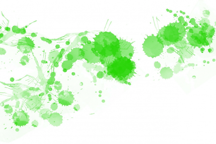 Green Spots Abstract Design Print 100% Australian Made