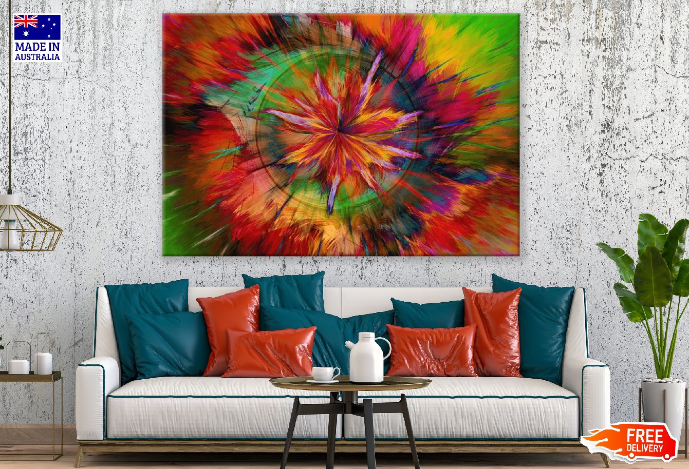 Abstract Star Explosion Explosive Design Print 100% Australian Made