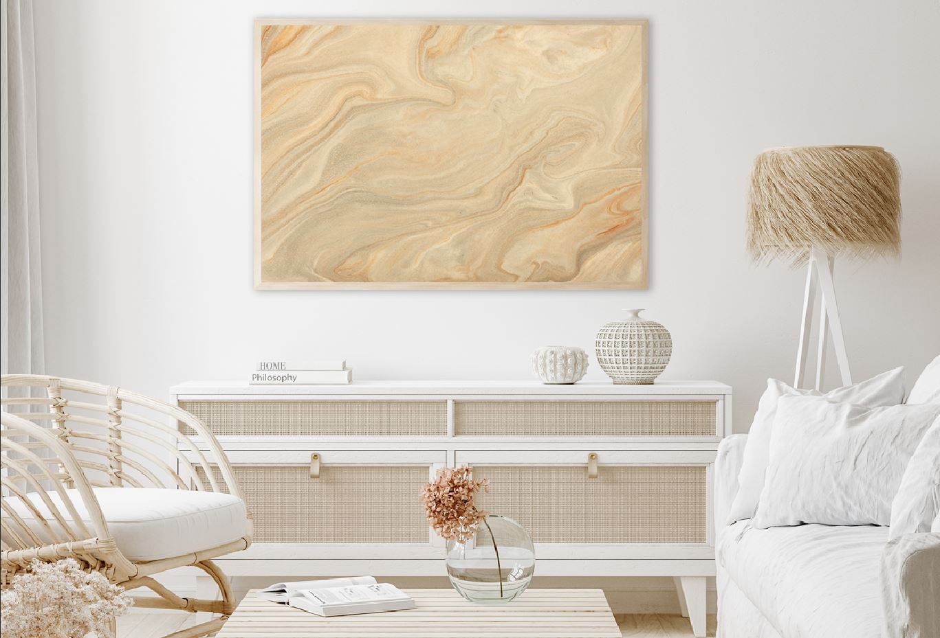 Brown & Beige Marble Abstract Design Home Decor Premium Quality Poster Print Choose Your Sizes