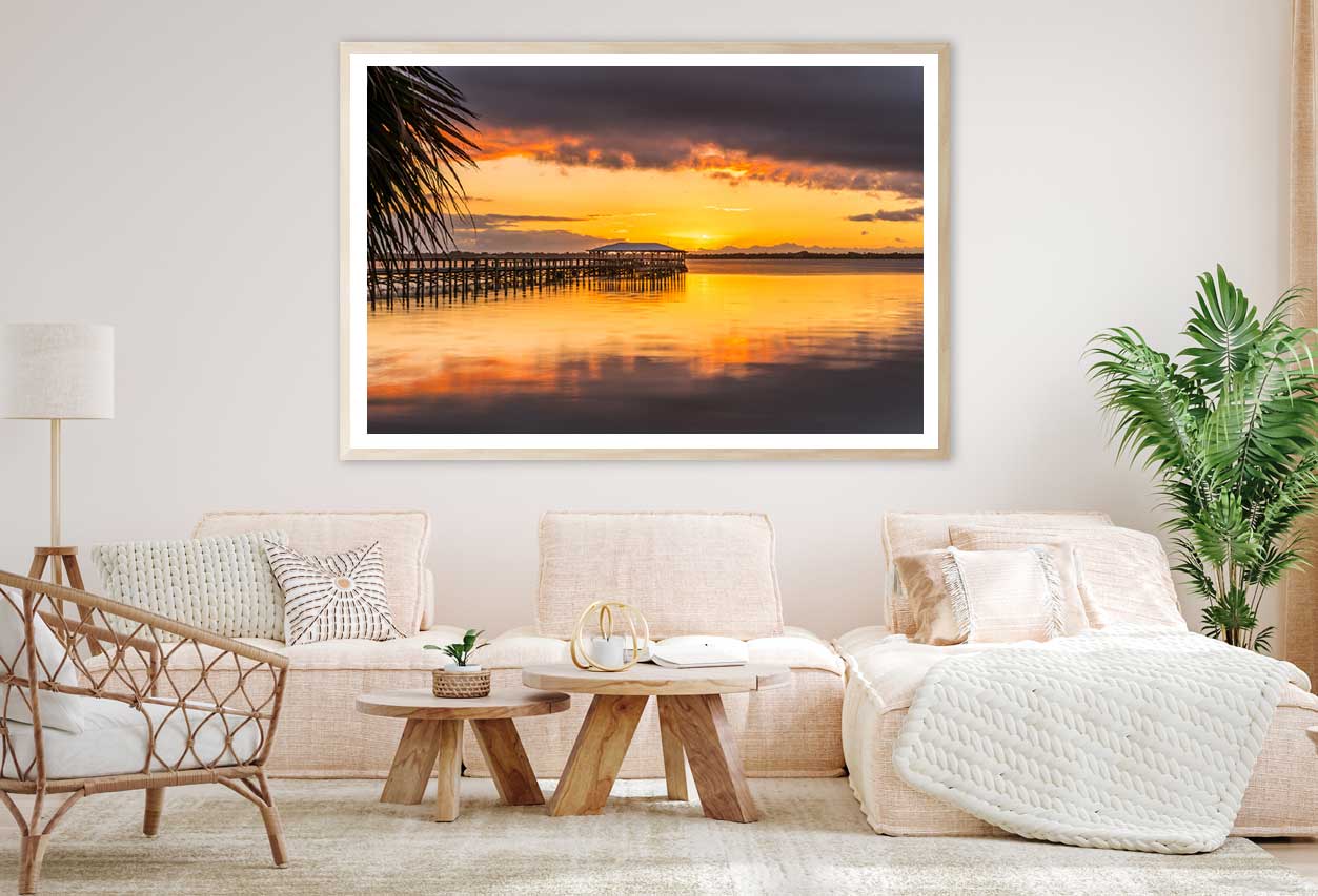 Melbourne Beach Florida Sunset Photograph Home Decor Premium Quality Poster Print Choose Your Sizes