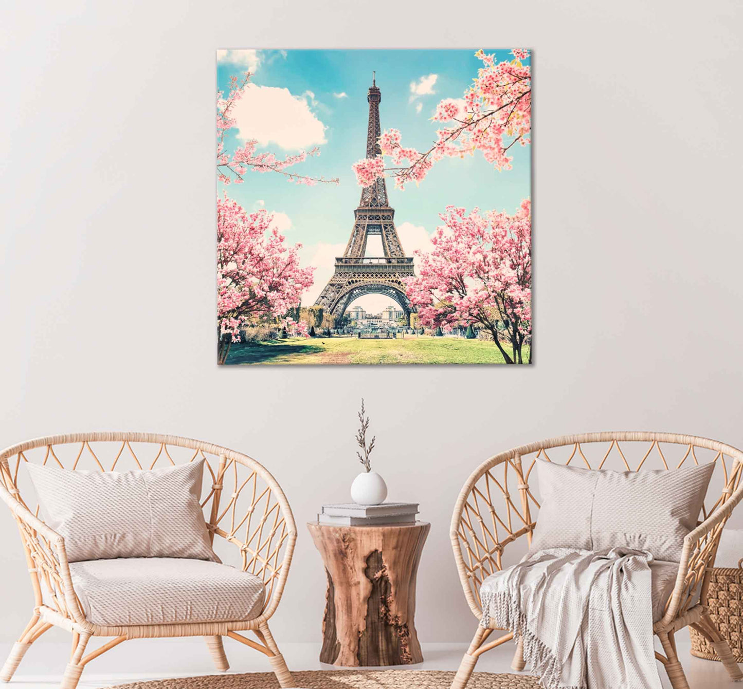 Square Canvas Eiffel Tower in Paris Photograph High Quality Print 100% Australian Made