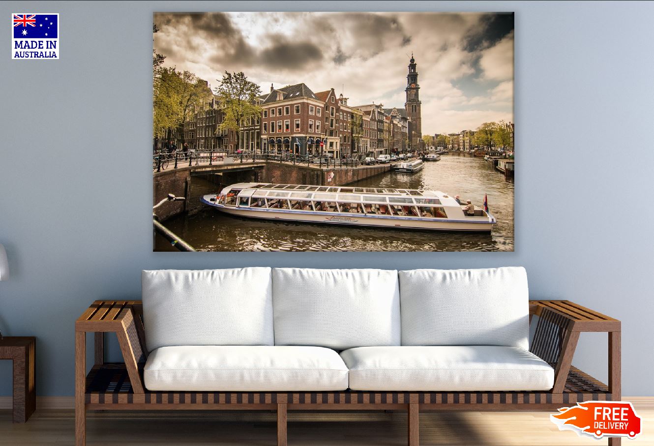Dutch Protestant Calvinism, Amsterdam Sunset View Photograph Print 100% Australian Made