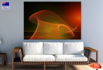 Orange Lines Digital Abstract Design Print 100% Australian Made
